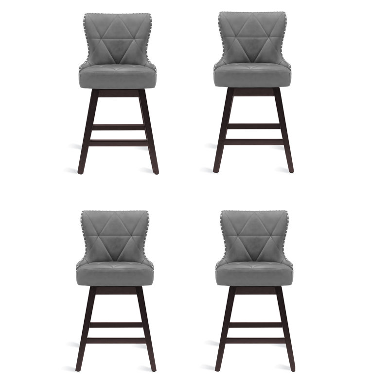 Tabouret de comptoir pivotant de 26 po Arabele, Gris