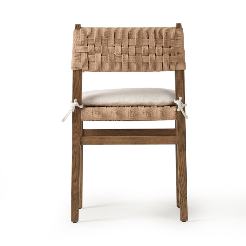 Hamlin Dining Chair With Cushion-Dover Crescent, Toasted Oak