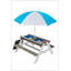 Table de pique-nique convertible en bois pour enfants avec jeu de sable et d'eau, parasol réglable pour s'amuser en plein air et apprendre