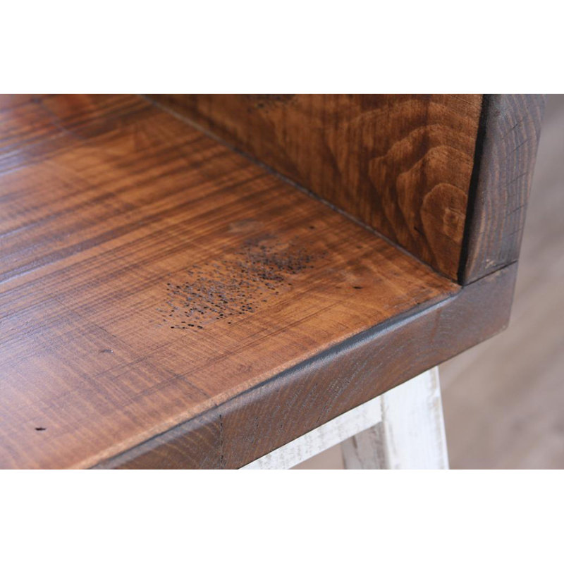 Tabouret de comptoir 24 po Foskey, Blanc, Tabouret de comptoir (siège d’une hauteur de 24, Brun