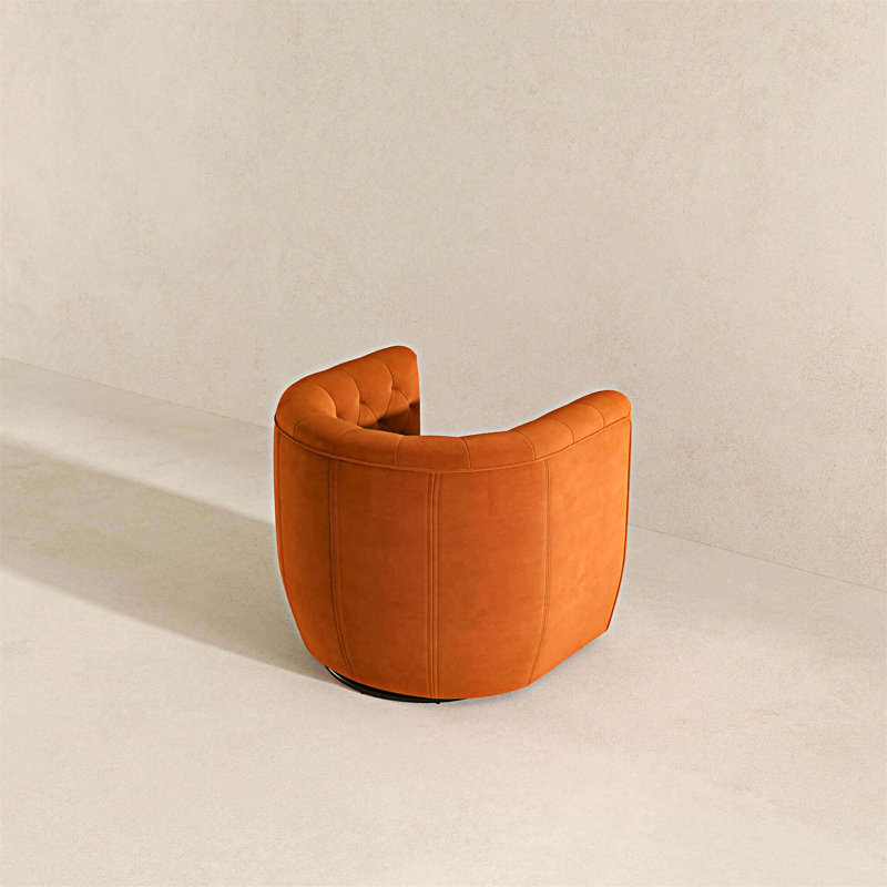 Chaise pivotante rembourrée, Orange