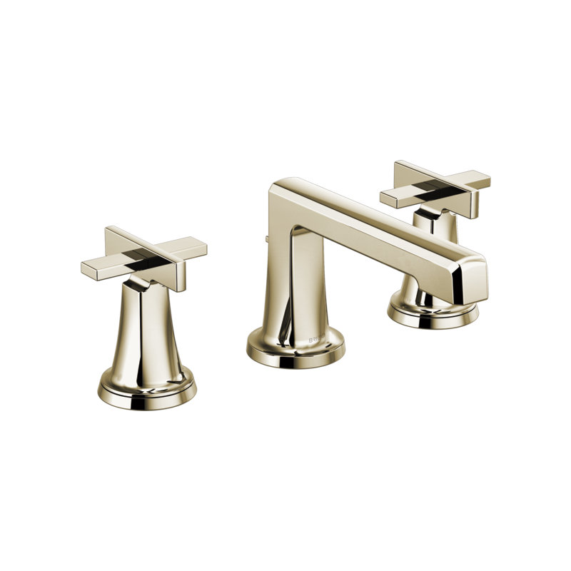 Levoir® Two-Handle Wall Mount Lavatory Faucet, Polished Nickel, High Cross Handle, 1.2