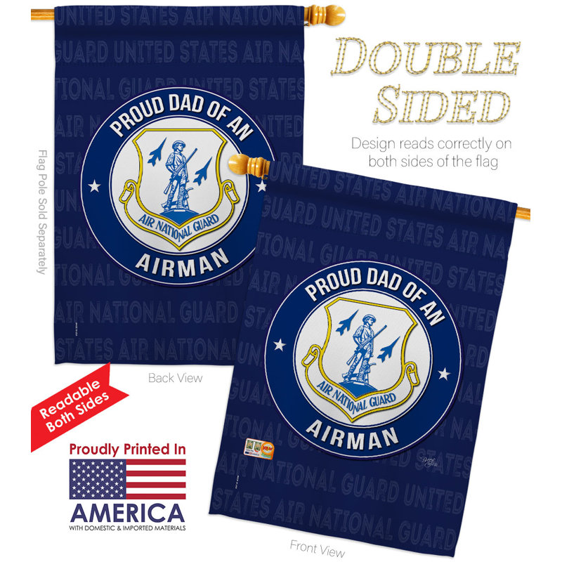 Double Sided 40'' H x 28'' W Polyester Flag Set