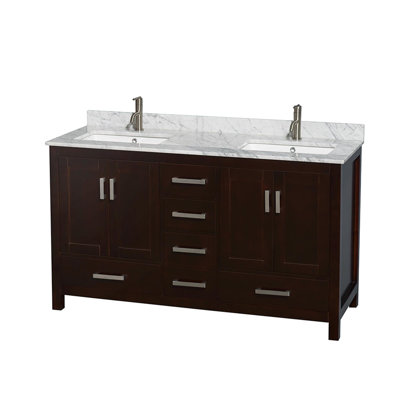 Sheffield 60" Double Bathroom Vanity Set