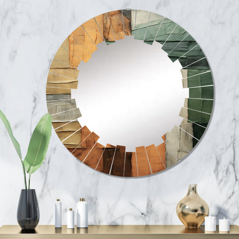 Mandora - Miroir mural moderne rond, 32 po x 32 po