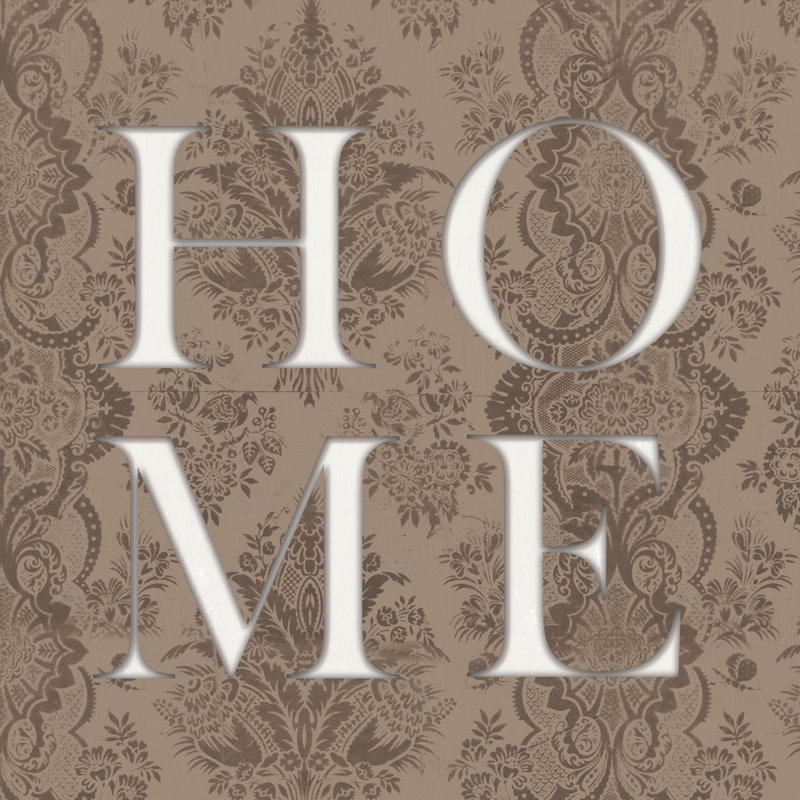 Home Brown Lace - Wrapped Canvas Print, 30cm H x 30cm W x 3.8cm D