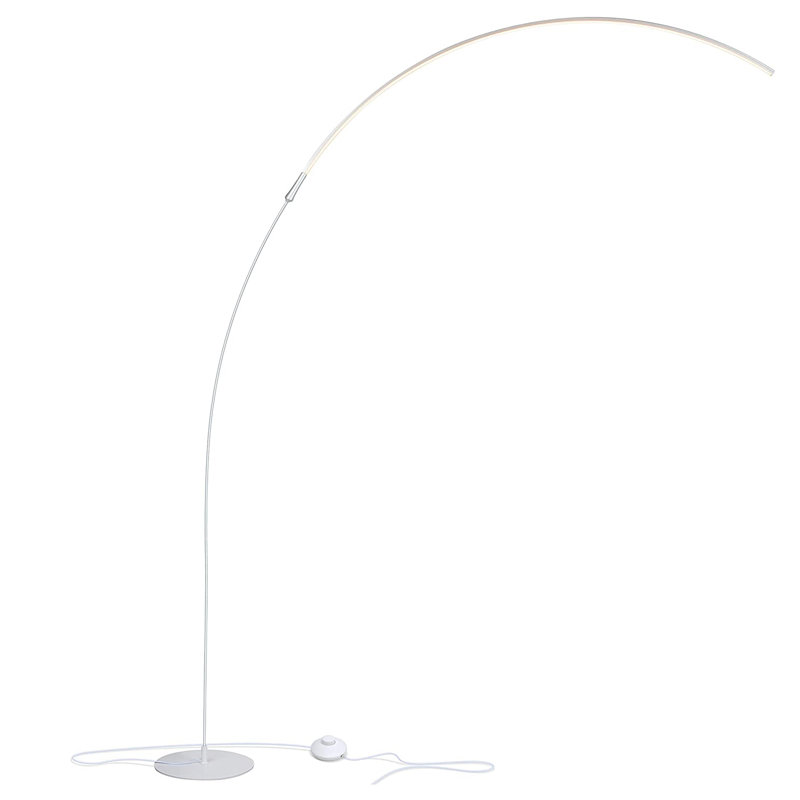 Sparq Arc Modern Home 67" Tall Arch LED Floor Lamp, Silver
