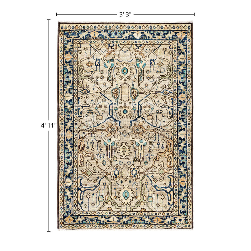 Serapi One-of-a-Kind 3' 3" x 4' 11" Hand Knotted Area Rug