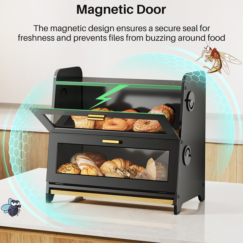 Bread Box - Kitchen Countertop Bread Storage Container