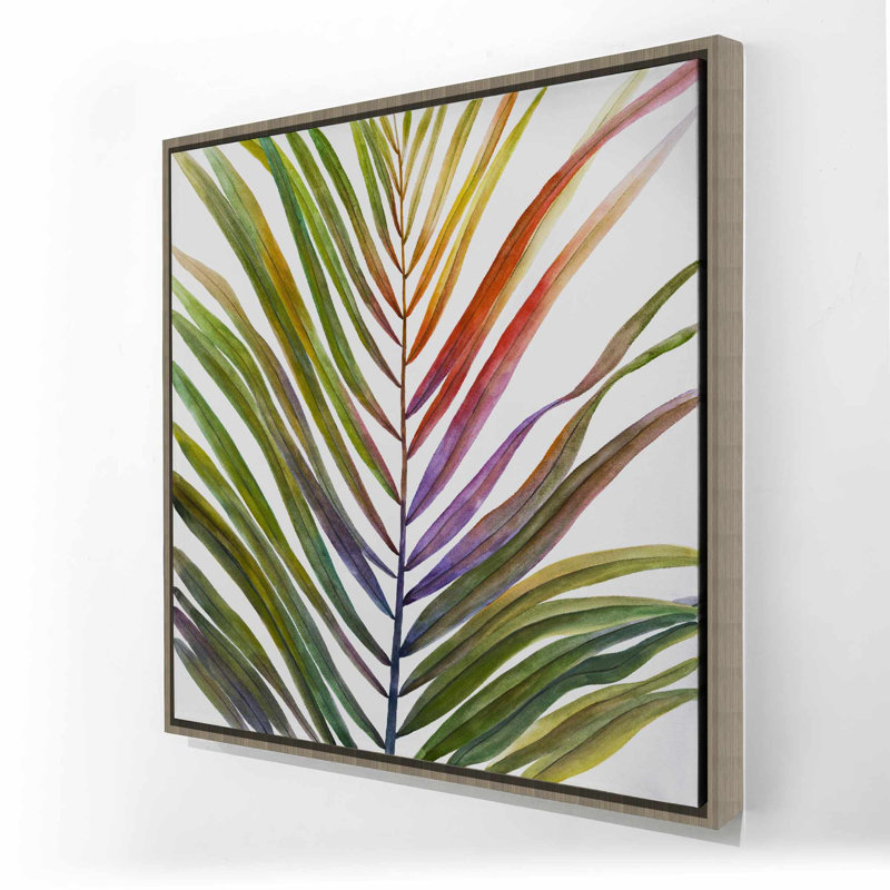 Aquarelle sur toile de palmier tropical | Décoration exotique