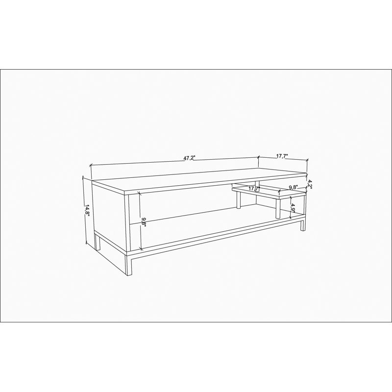 Reily TV Stand for TVs up to 50", Black/White