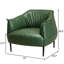 Fauteuil demi-tonneau en faux cuir touffeté à la main Arloh-1862251124