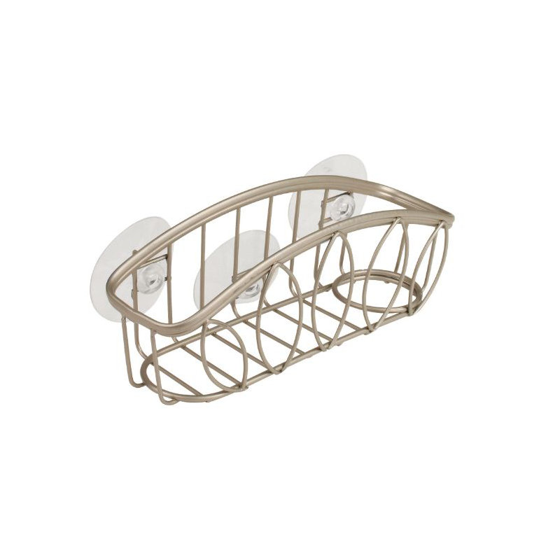 Leaf Suction Sponge & Brush Holder, Satin Nickel