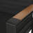3 Seater With Aluminium Build And Non-absorbent Seat Covers, Black Couch Framework Materials
