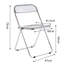 Chaise de bureau pliante transparente Leiana