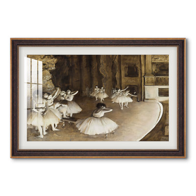 La répétition du ballet sur scène, 1874 - Edgar Degas - Estampe encadrée sur mesure