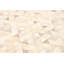 Tapis gris clair en cuir de vache patchwork ivoire 5 pi 5 po x 7 pi 7 po