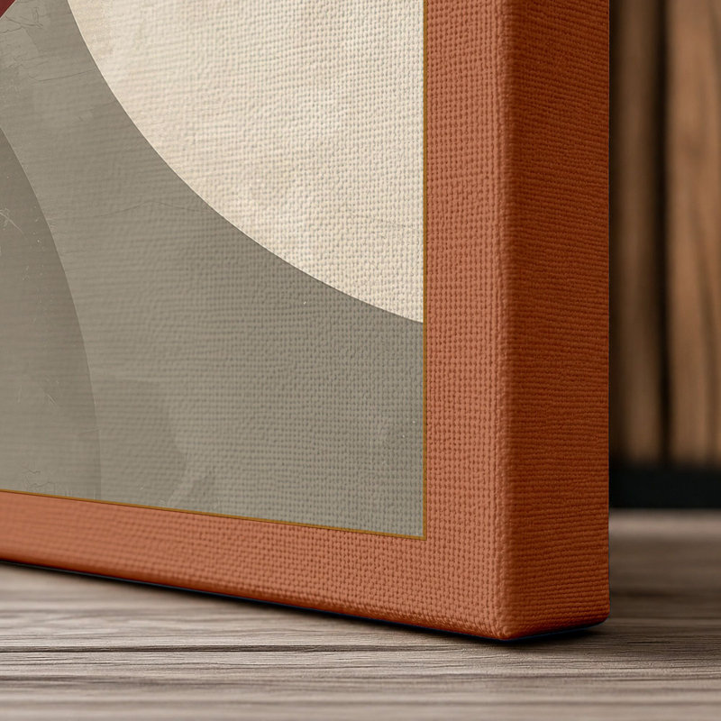 Harmony Geometric - Wrapped Canvas, Terracotta Border, 30x20 - 76.2 x 50.8 cm