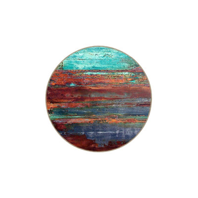 Multicolor Horizontal Blurry Patterned Decorative Washable Rug