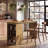 63 Inch Counter Height Dining Table with Storage
