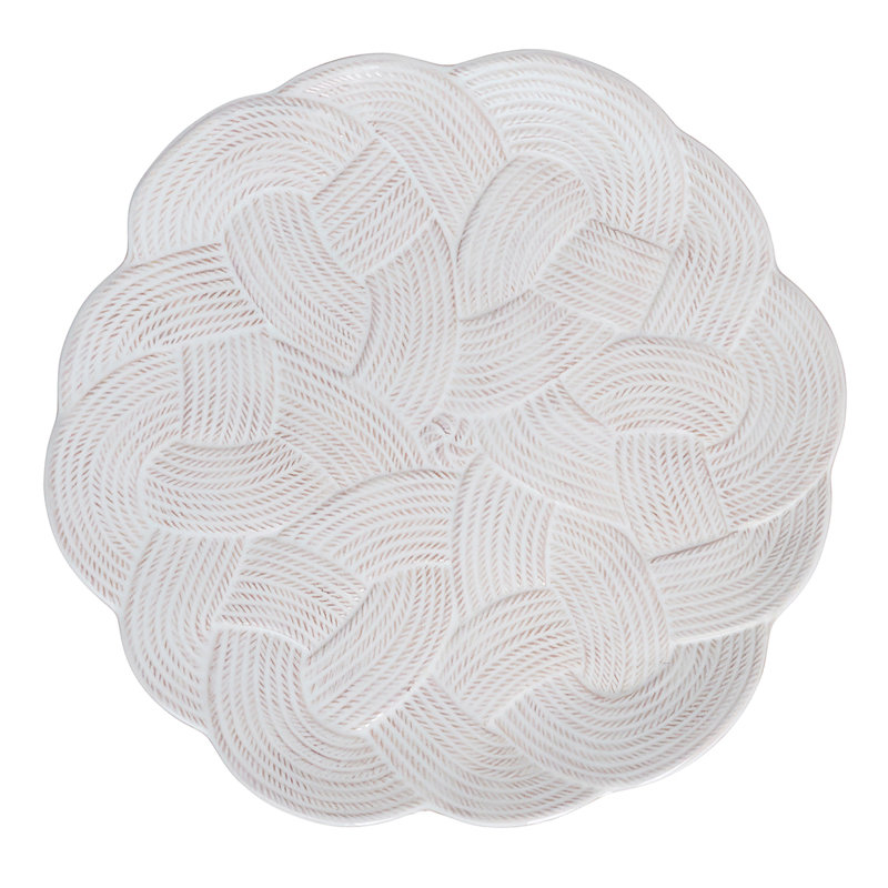 Le Panier Mystic Knot Charger/Platter, Whitewash