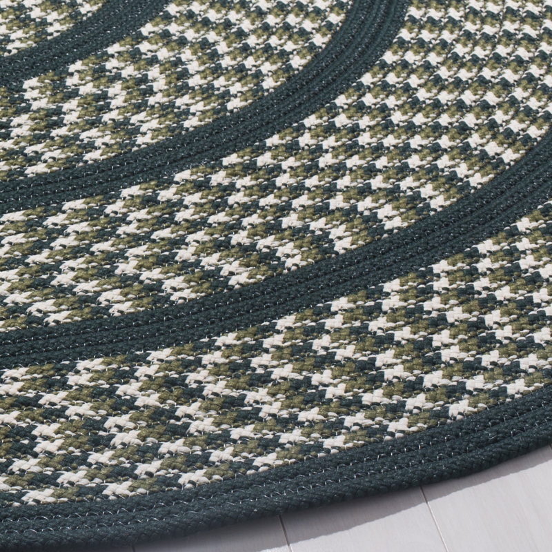 Tapis géométrique tissé à la main Georgina, Rond 4 pi