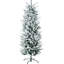 Grand arbre de Noël artificiel enneigé 6 pi avec 477 branches de neige