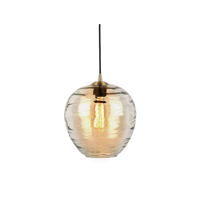 1 - Light Globe Pendant, Amber Brown