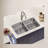 Dex™️ Series KRAUS 33" L Undermount 16 Gauge Stainless Steel Double Bowl Kitchen Sink