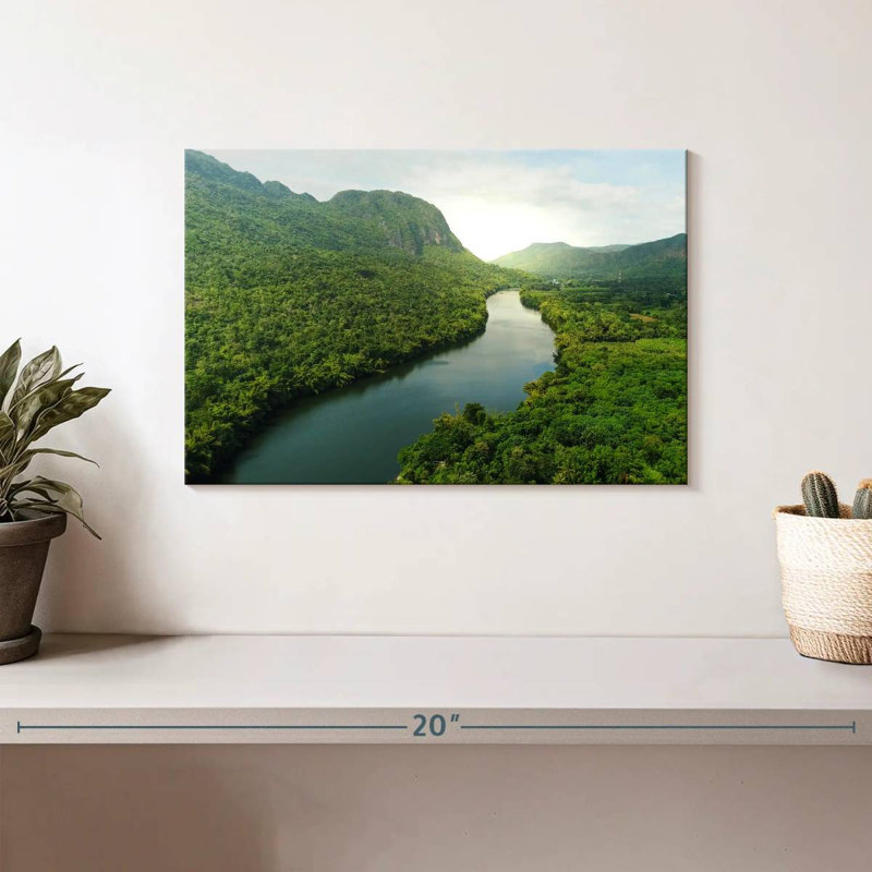 Alvord River Through Rainforest, 8" H x 12" W