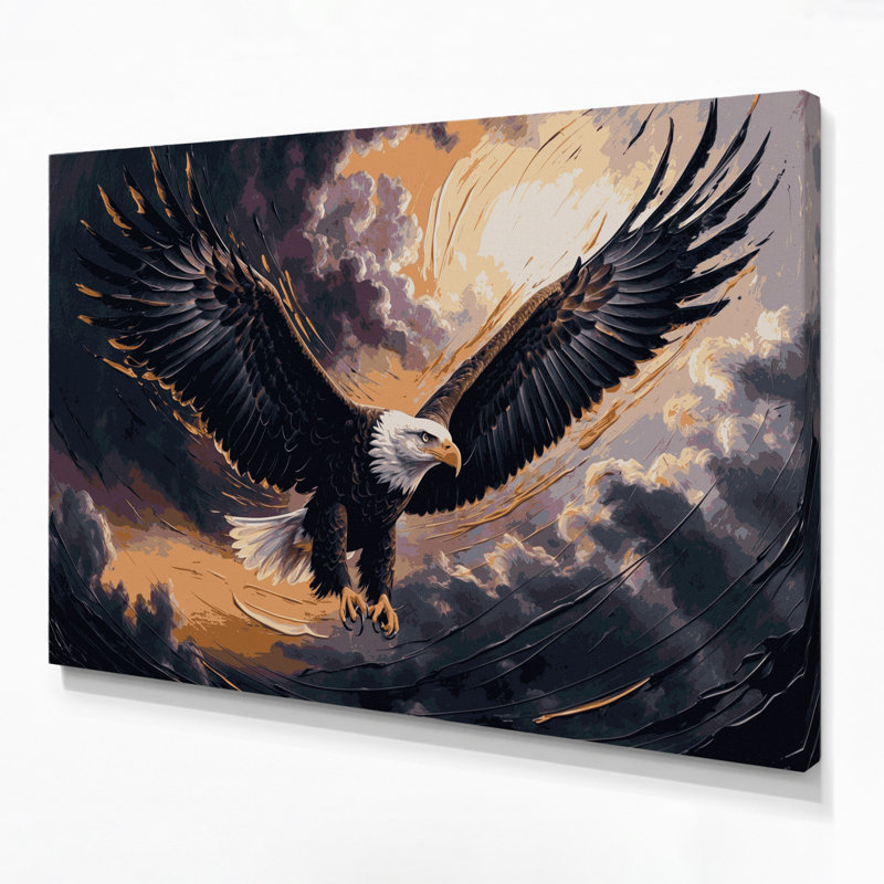 «Birds Bald Bald», art mural sur toile, H 12 po x l 18 po