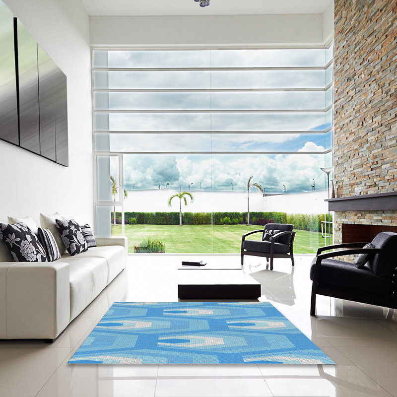 Geometric Indoor Rug, Square 6'