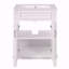 Meuble-lavabo 24 po avec lavabo supérieur, armoire de rangement moderne avec 2 portes à fermeture douce et tablette réglable, structure en bois massif-135105481