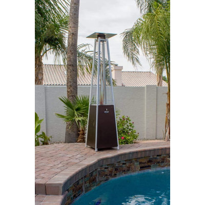 48000 Stainless Steel Propane Standing Patio Heater