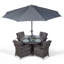 Karas 4 - Person Wicker Patio Dining Set with Round Table , Cushions Included-39926002
