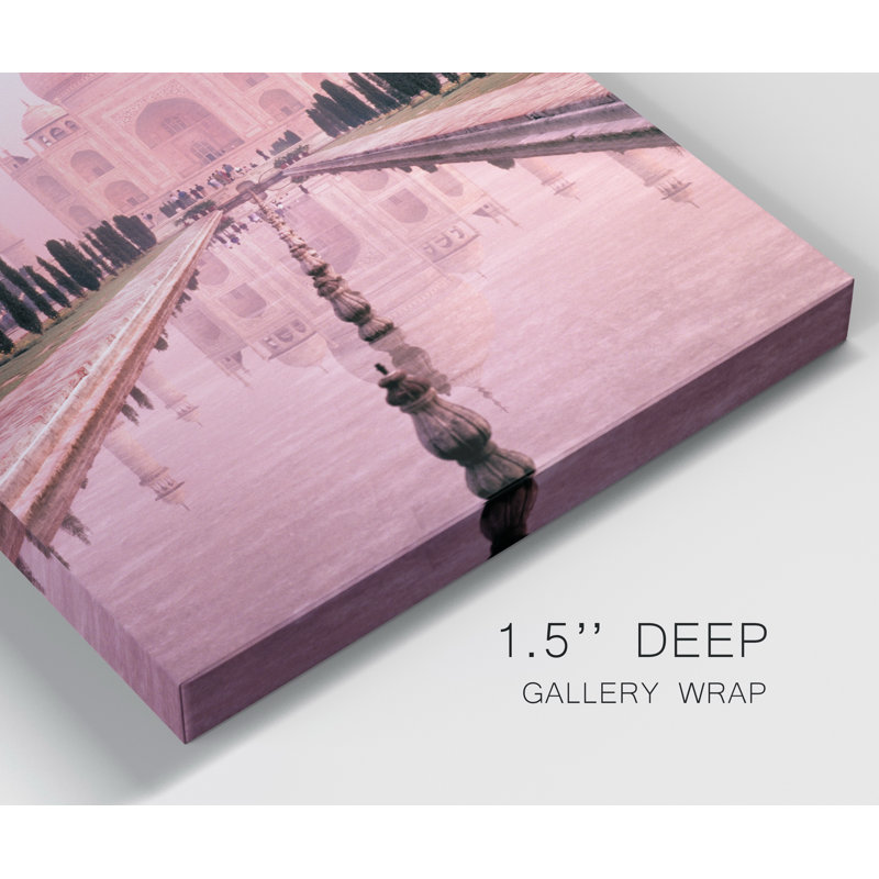 Impression d’art graphique sur toile tendue avec châssis Taj Mahal, H 20 po x l 16 po x P 1 po