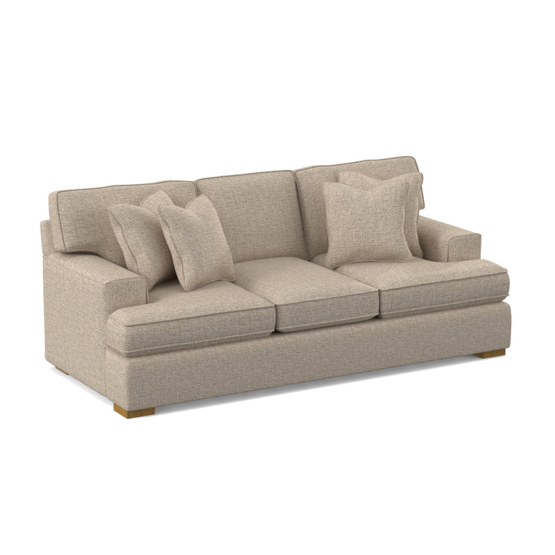 Sadie 97'' Sofa, Eggshell Crypton Performance; 0884-93, Honey Finish