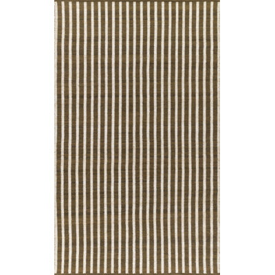 Momeni Caicos Hand Woven PET Striped Brown Indoor Outdoor Rug 5' X 7'6"
