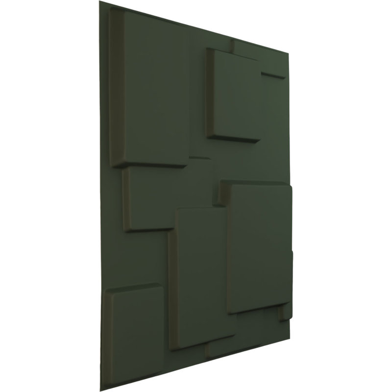 Panneau mural 3D décoratif Gomez EnduraWall, Vert foncé