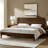 Boneva Mid-Century Modern Platform Bed Solid Wood Legs with 103° Inclined Storage Headboard and Charging Station-96122416-96122415