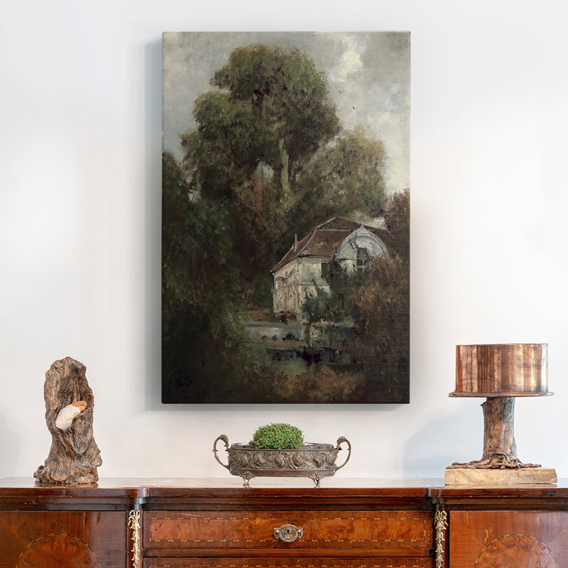 «Vintage Landscape CXCV», ensemble de toiles encadrées, H 37 po x l 25 po