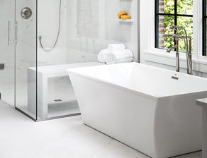 Westbrook Freestanding Soaker Tub, Biscuit