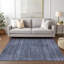 Tapis bleu marine en polyester tissé à la machine Malchow-95853421