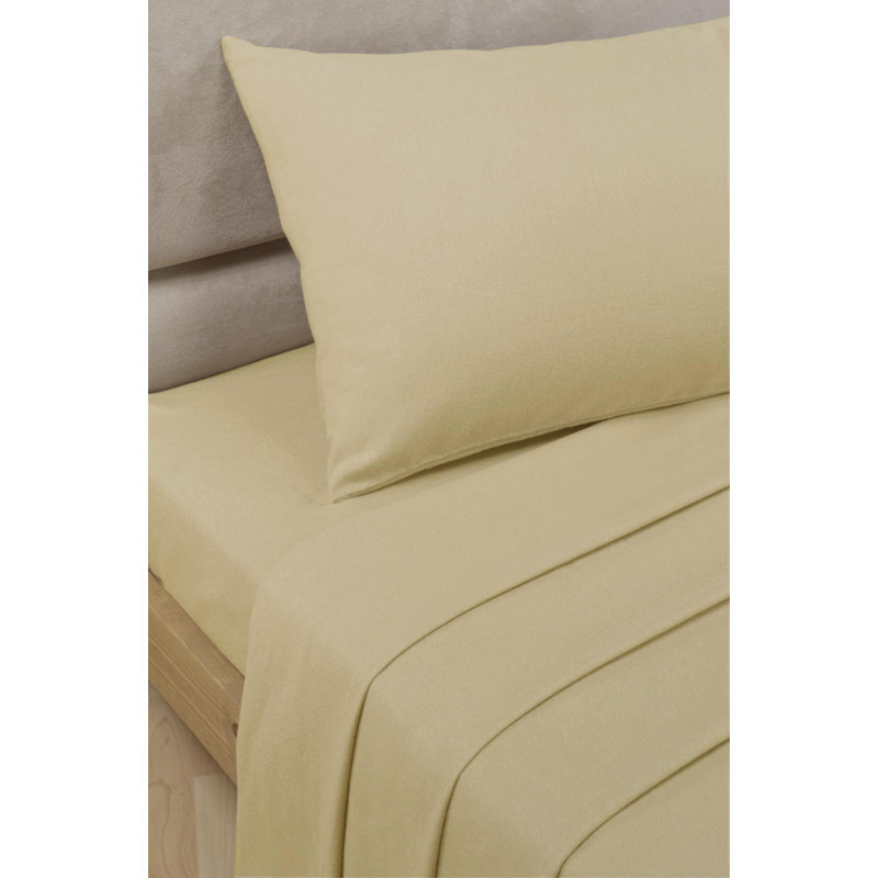 Hristos Cotton Blend Percale Fitted Sheet, Single (3'), Biscuit