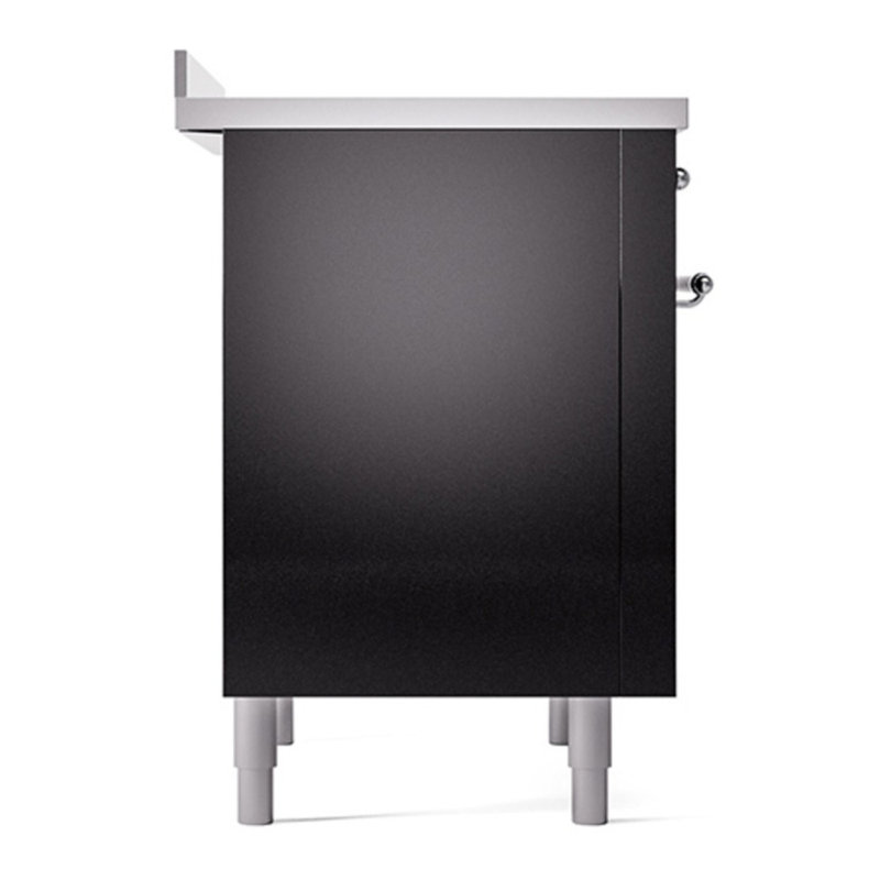 ILVE Nostalgie II 36 in Induction Range, Glossy Black/Chrome