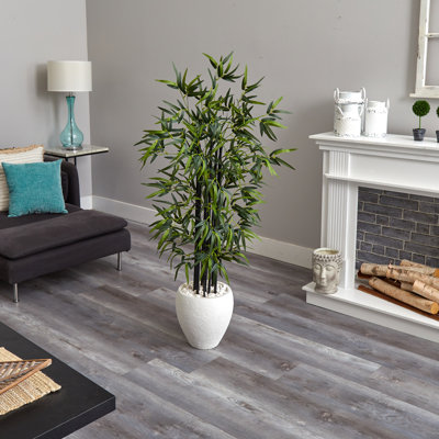 Arbre de bambou artificiel 48" en pot de fleurs