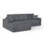 Siège gauche du canapé, canapé modulaire en forme de L, canapé modulaire compressé en velours côtelé de style minimaliste moderne, se déplie en lit, chambre à coucher, canapé confortable et compact-1693996722-1693996725