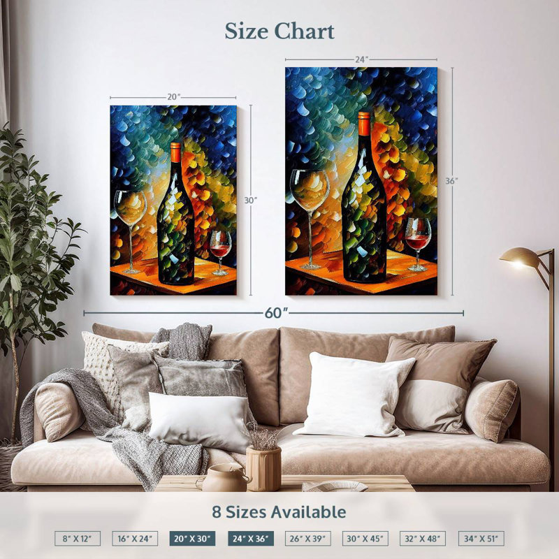 Yarlin Splashy Wine, 36" H x 24" W