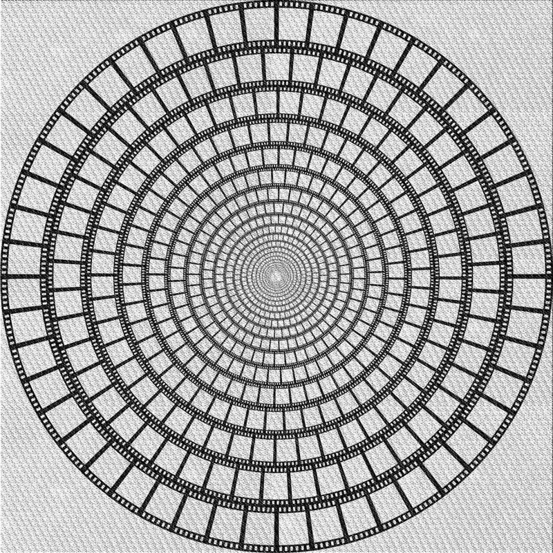 Tapis gris à motif géométrique Southport, Carré 4 pi