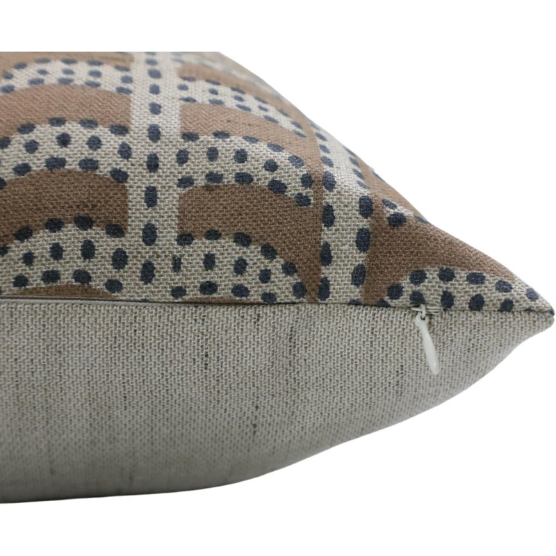 Coussin en lin fait à la main avec fermeture à glissière, coussin décoratif décoratif pour canapé et lit Fab divine Garud - 16 x 16 po 